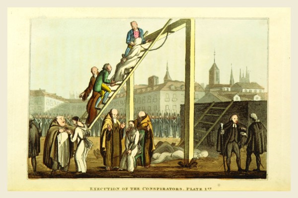 Execution, Sketches of Portuguese life, manners, costume and character, 19th century engraving,