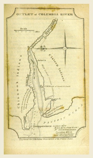 Columbia river map, A Geographical Description of the United States with the contiguous British and