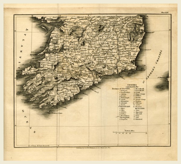 Province of Ulster 1824, A Topographical Dictionary of the United Kingdom, UK, 19th century