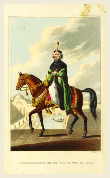 Sultan Mahmood, Constantinople in 1828, Istanbul, Turkey, 19th century engraving