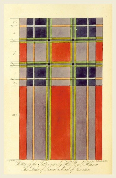 Patern of the Tartan, 19th century engraving