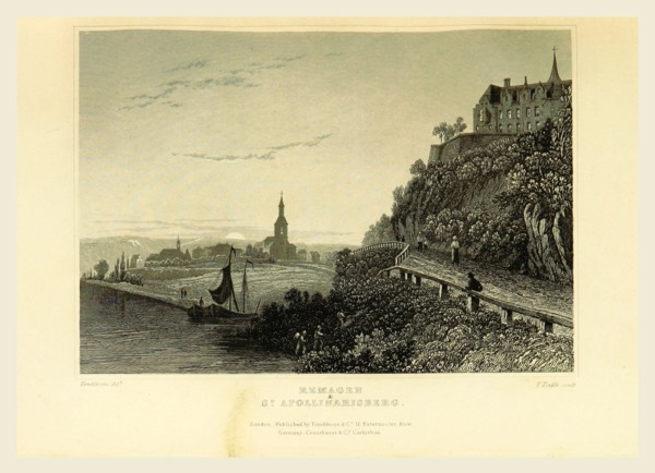 Remagen, Sankt Apollinarisberg, Germany, Tombleson's Views of the Rhine, Tombleson's Views of the