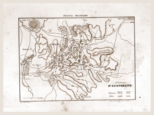 France militaire. Battle of Austerlitz, 19th century engraving