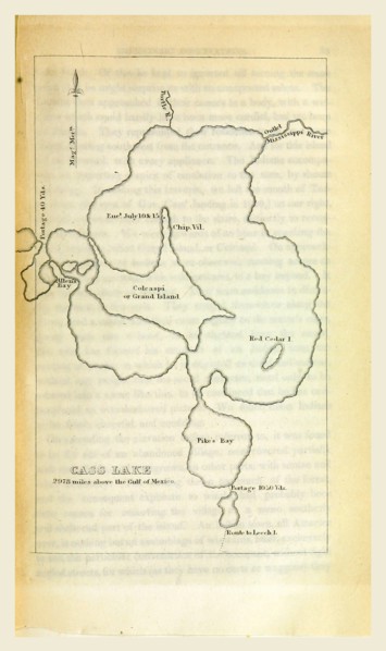Cass Lake, Narrative of an expedition through the Upper Mississippi to Itasca Lake, the actual