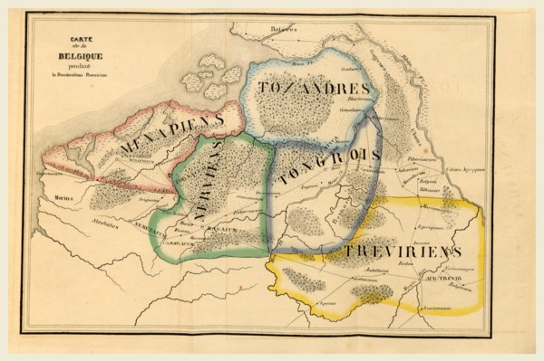 Map of Belgium, Voyage dans la Russie meridionale et la Crimee, en 1837, 19th century engraving