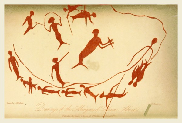 Drawings of the Aborigines of Southern Africa, 19th century engraving, 1837