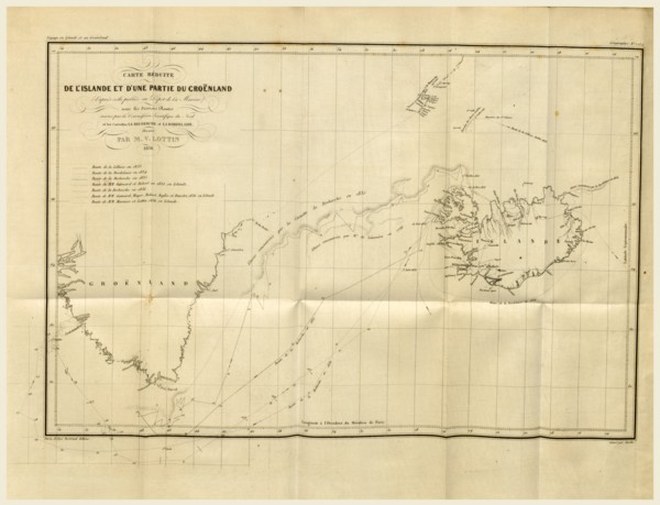 Greenland Iceland 1835 et 1836, 19th century engraving