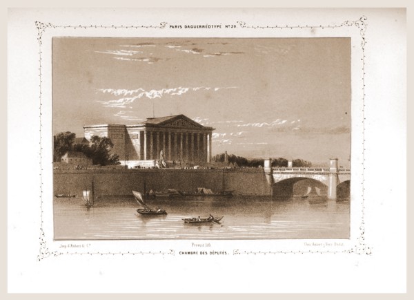 Chambre des Deputes, Paris and surroundings, daguerreotype, M. C. Philipon, 19th century engraving
