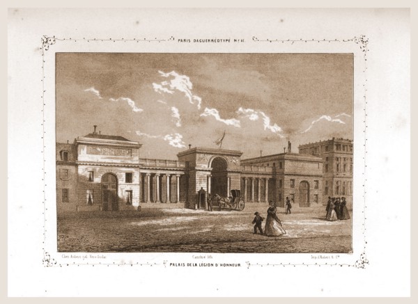 Palais de la legion D'Honneur, Paris and surroundings, daguerreotype, M. C. Philipon, 19th century