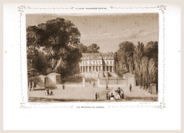 View of the castle, Paris and surroundings, daguerreotype, M. C. Philipon, 19th century engraving