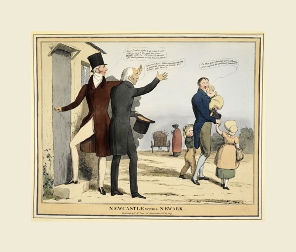Political Sketches of H. B. i.e. John Doyle. Newcastle verses Newark. Possibly,  Henry