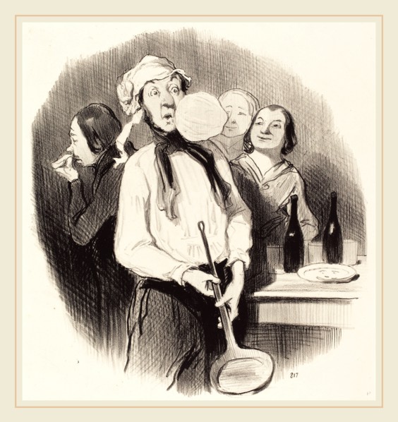 Honoré Daumier (French, 1808-1879), Les CrÃªpes, 1845, lithograph