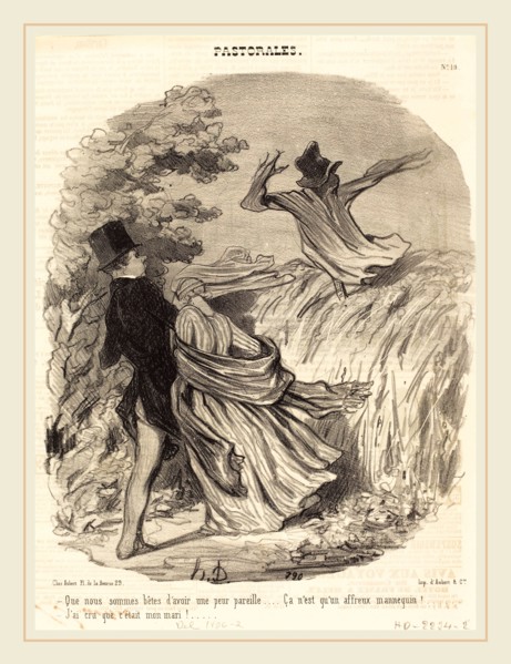 Honoré Daumier (French, 1808-1879), Que nous sommes bÃªtes d'avoir une peur pareille, 1845,