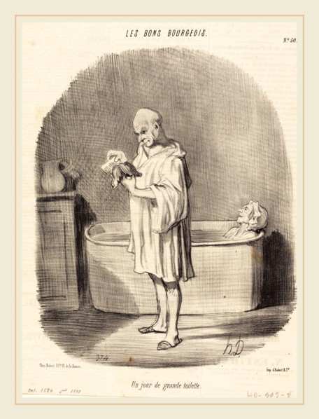 Honoré Daumier (French, 1808-1879), Un Jour de grande toilette, 1847, lithograph on newsprint