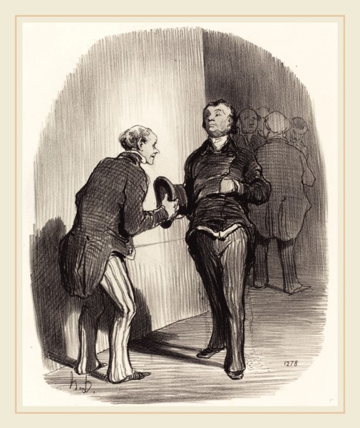 Honoré Daumier (French, 1808-1879), Vue d'une antichambre ministérielle, 1849, lithograph