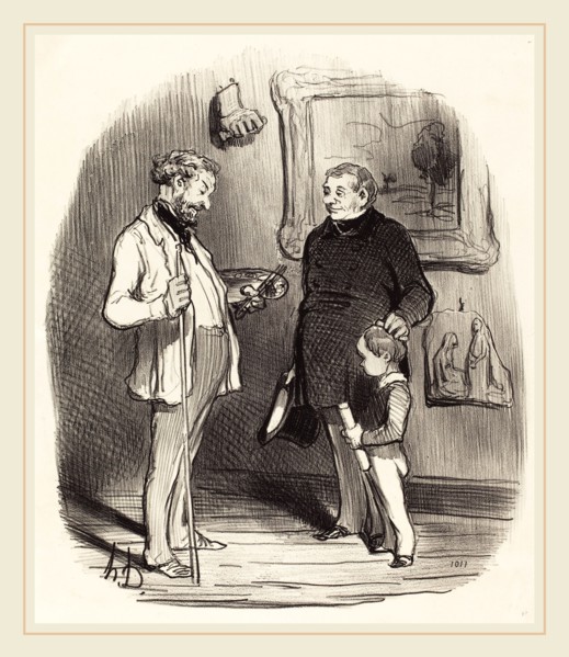 Honoré Daumier (French, 1808-1879), V'la mon petit s'il n'a pas assez de moyens, 1850, lithograph