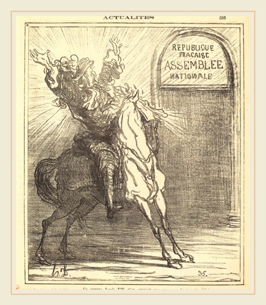 Honoré Daumier (French, 1808-1879), Ce pauvre Louis XIV n'en croyant pas ses yeux, 1871, gillotype