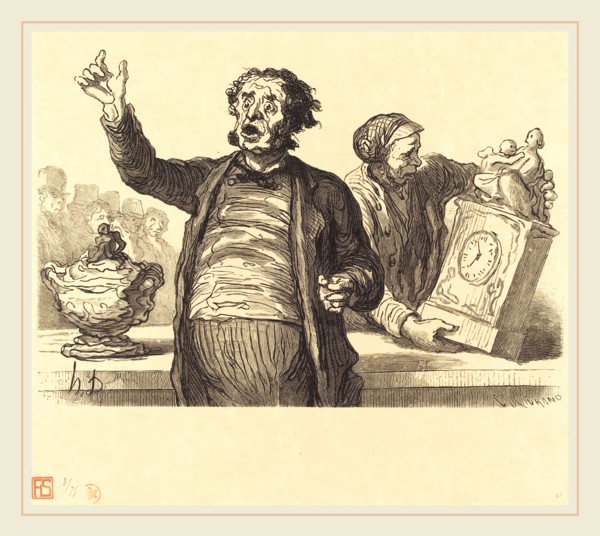 Charles Maurand after Honoré Daumier (French, active 1863-1881), L'Hotel des Commissaires-priseurs: