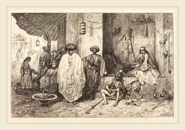 Alexandre-Gabriel Decamps (French, 1803-1860), Le Corps de Garde, in or after 1834, etching on
