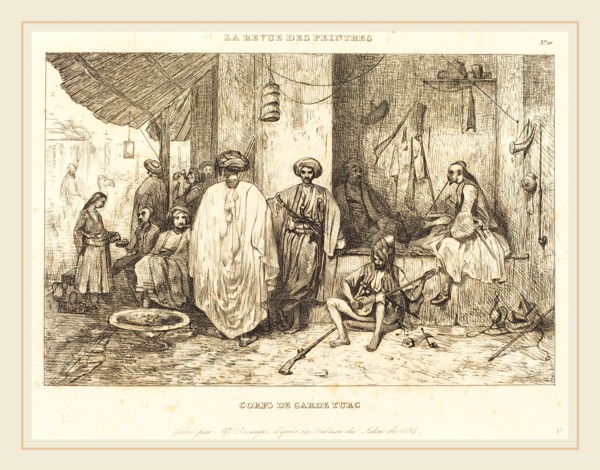 Alexandre-Gabriel Decamps (French, 1803-1860), Le Corps de Garde, in or after 1834, etching