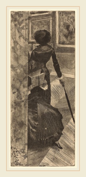 Edgar Degas (French, 1834-1917), Mary Cassatt at the Louvre: The Paintings Gallery (Au Louvre: La