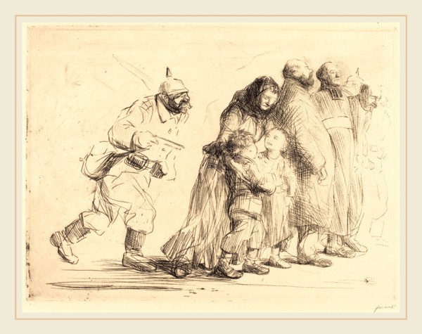 Jean-Louis Forain, The Notables (large plate), French, 1852-1931, c. 1915, etching and drypoint