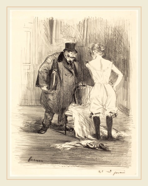 Jean-Louis Forain (French, 1852-1931), A Seizure, c. 1891, lithograph