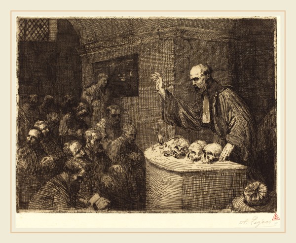 Alphonse Legros, Phrenology Course, 2nd plate (Le cours de phrenologie), French, 1837-1911, 1906,