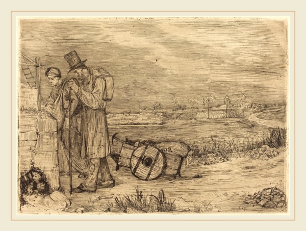 Alphonse Legros, Vagabonds of Montrouge (Les vagabonds de Montrouge), French, 1837-1911, etching