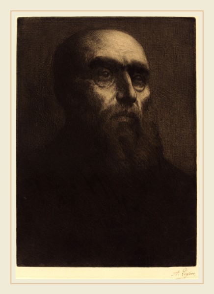 Alphonse Legros, Head of a Man (Tete d'homme), French, 1837-1911, etching