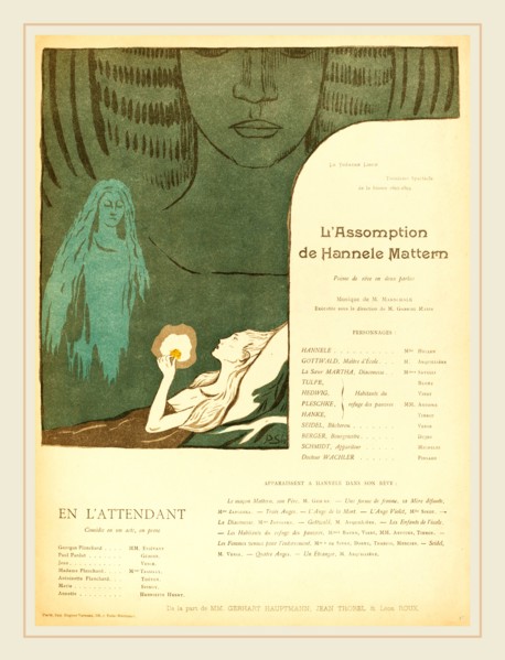 Paul Sérusier (French, 1863-1927), L'Assomption de Hannele Mattern; En l'attendant, 1894, color