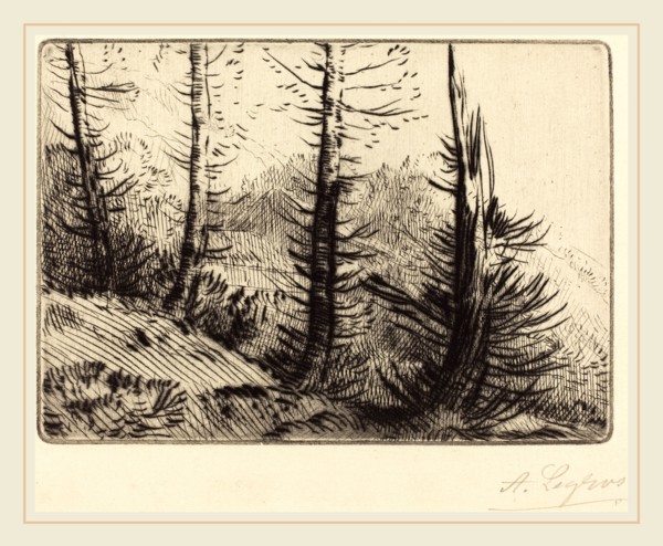 Alphonse Legros, In the Pyrenees (Dans les Pyrenees), French, 1837-1911, etching and drypoint