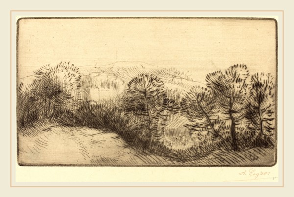 Alphonse Legros, Near the Woods (Pres du bois), French, 1837-1911, drypoint