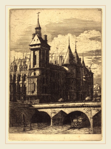 Charles Meryon (French, 1821-1868), La Tour de l'Horloge, Paris (The Clock Tower, Paris), 1852,