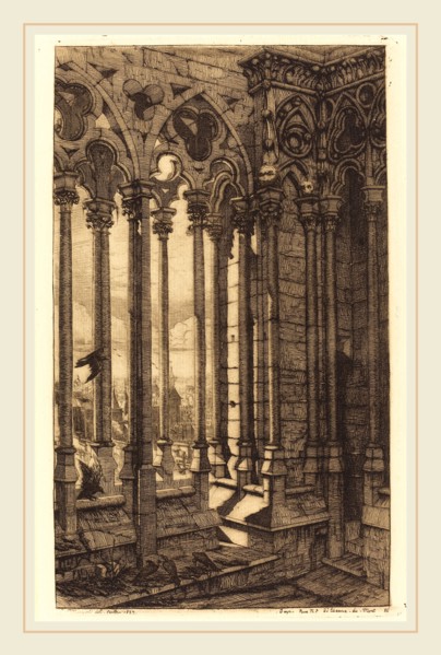 Charles Meryon (French, 1821-1868), La galerie Notre-Dame, Paris (The Gallery of Notre Dame,