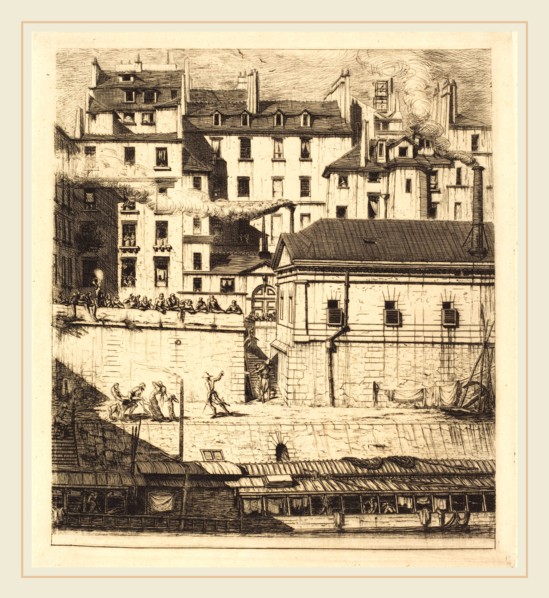 Charles Meryon (French, 1821-1868), La morgue, Paris (The Mortuary), 1854, etching and engraving on