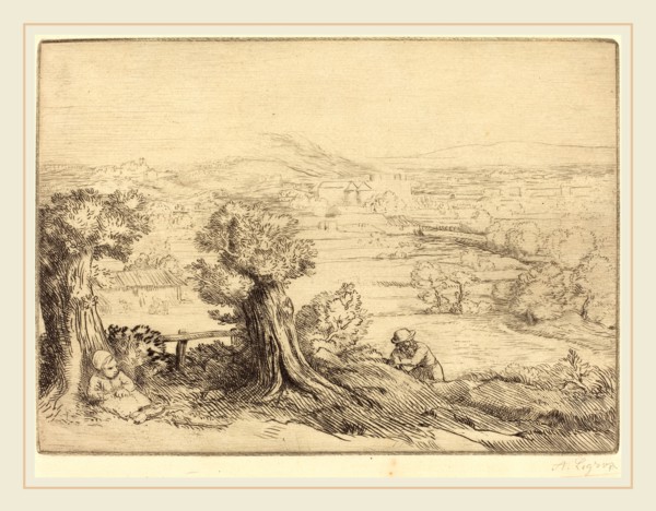 Alphonse Legros, Remembrance of a Valley in Bourgogne (Souvenir d'une vallee en Bourgogne), French,