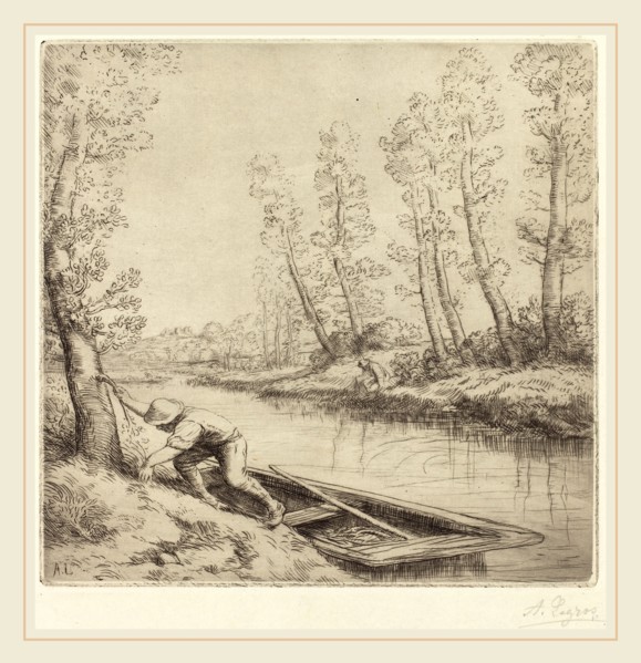 Alphonse Legros, Morning along the River (La matin sur la riviere), French, 1837-1911, etching and