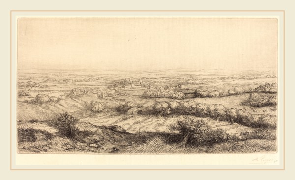 Alphonse Legros, Valley in Bourgogne (Une vallee en Bourgogne), French, 1837-1911, etching