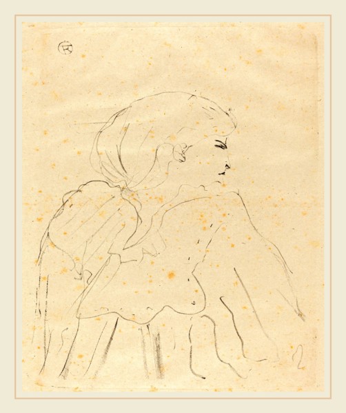 Henri de Toulouse-Lautrec (French, 1864-1901), Cassive, 1896, lithograph in black on hand-made