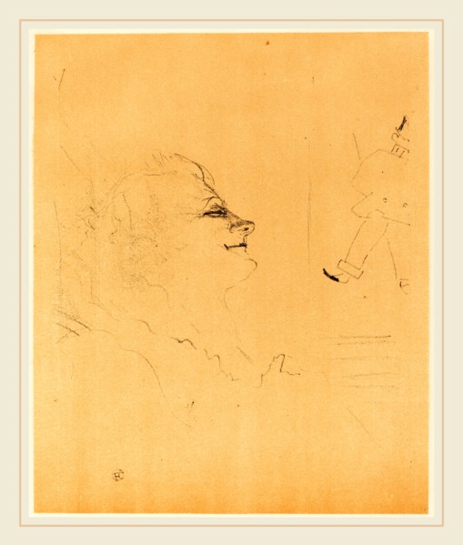 Henri de Toulouse-Lautrec (French, 1864-1901), Pessima, 1898, lithograph in black and beige