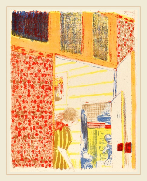 Edouard Vuillard (French, 1867-1939), Interior with Pink Wallpaper II (Interieur aux tentures roses
