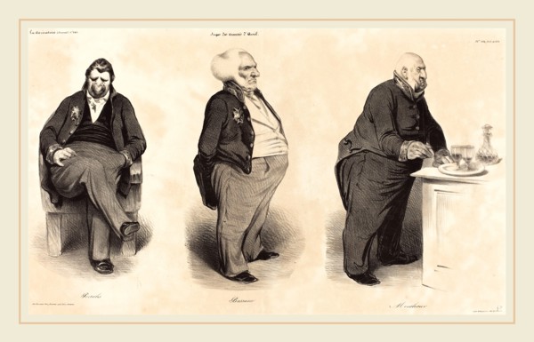 Honoré Daumier (French, 1808-1879), Comte Portalis-Duc de Bassano-Comte de Montlosier, 1835,
