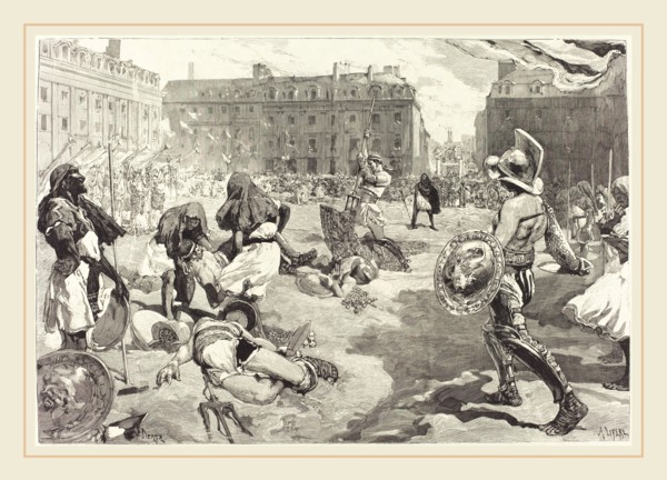 Daniel Vierge (Spanish, 1851-1904), Les FÃªtes de Rennes.  La grande Cavalcade Romaine, 1883-1890,