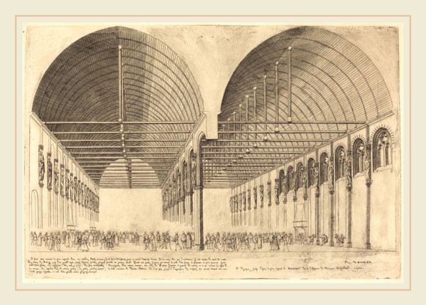Charles Meryon (French, 1821-1868), La salle des pas-perdus Ã  l'ancien Palais-de-Justice, Paris