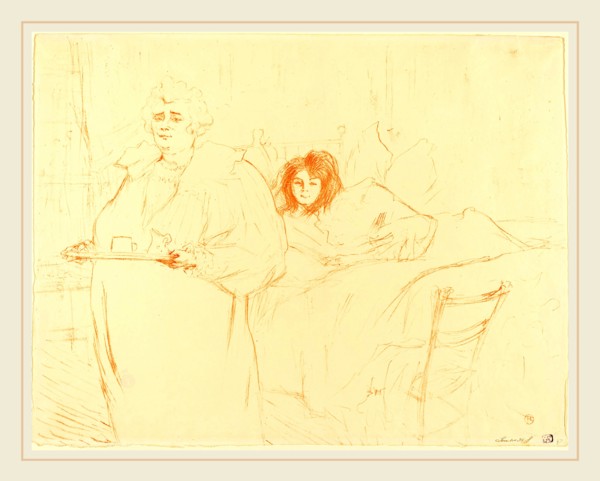 Henri de Toulouse-Lautrec (French, 1864-1901), Woman with a Tray (Femme au plateau), 1896,