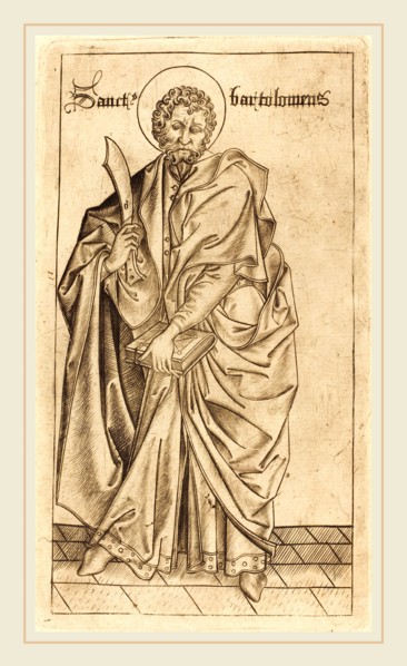 Israhel van Meckenem after Master E.S. (German, c. 1445-1503), Saint Bartholomew, c. 1470-1480,