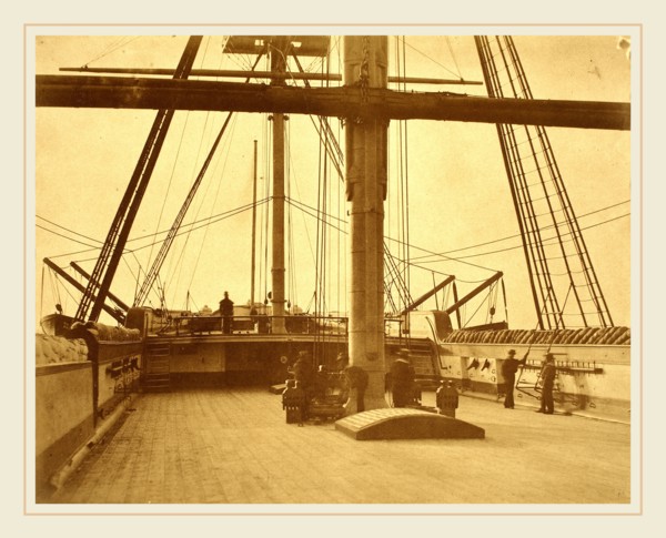 Linnaeus Tripe (British, 1822-1902), Quarterdeck of H.M.S. Impregnable, 1853-1854, salted paper