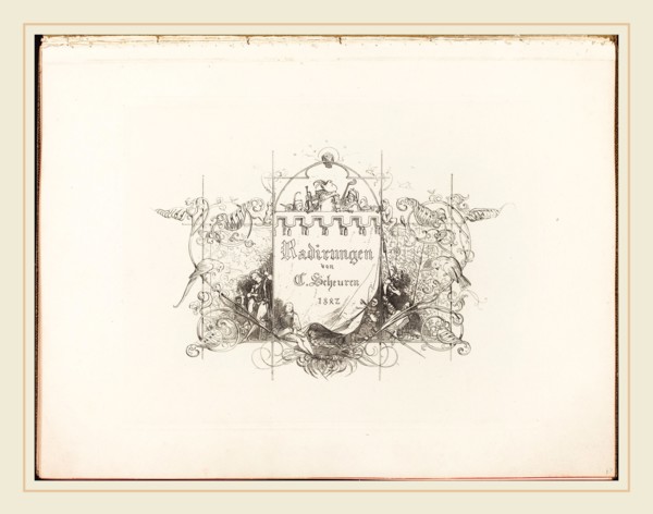 Caspar Johann Nepomuk Scheuren (German, 1810-1887), Radirungen, 1842-1846, complete set of title
