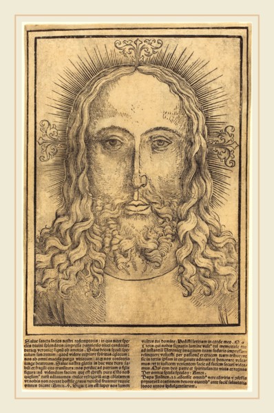 German 15th Century, The Head of Christ, probably 1500-1510, woodcut